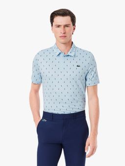 Lacoste - Blue Printed Regular Fit Polo T-Shirt