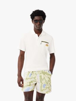 Lacoste - White Solid Straight Fit Polo T-Shirt