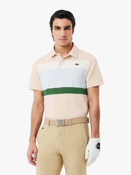 Lacoste - Peach Colorblock Regular Fit Polo T-Shirt