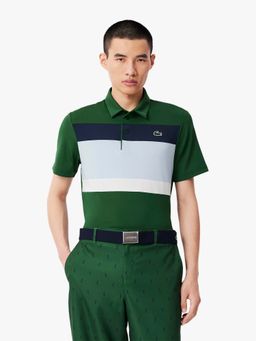 Lacoste - Green Colorblock Regular Fit Polo T-Shirt
