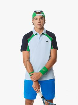 Lacoste - Blue Colorblock Slim Fit Polo T-Shirt