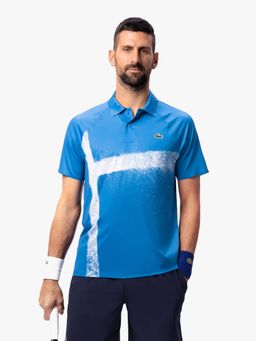 Lacoste - Blue Printed Slim Fit Polo T-Shirt