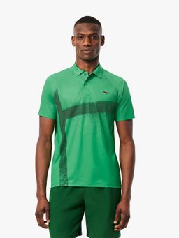 Lacoste - Green Printed Slim Fit Polo T-Shirt