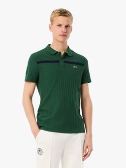 Lacoste - Green Stripes Regular Fit Polo T-Shirt