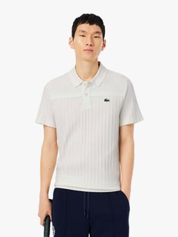 Lacoste - White Stripes Regular Fit Polo T-Shirt