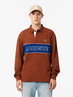 Lacoste - Brown Colorblock Relaxed Fit Polo T-Shirt