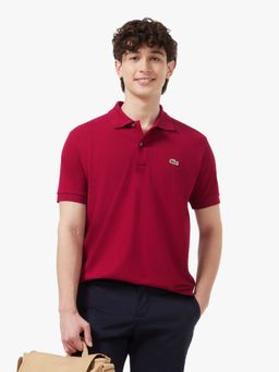 Lacoste - Red Solid Straight Fit Polo T-Shirt