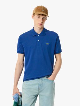 Lacoste - Blue Solid Straight Fit Polo T-Shirt