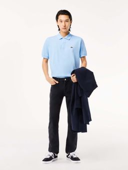 Lacoste - Blue Solid Straight Fit Polo T-Shirt