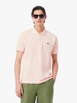 Lacoste - Pink Solid Straight Fit Polo T-Shirt