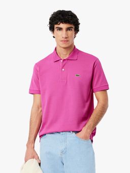 Lacoste - Pink Solid Straight Fit Polo T-Shirt