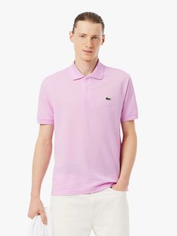 Lacoste - Pink Solid Straight Fit Polo T-Shirt