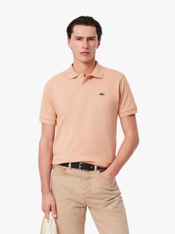 Lacoste - Peach Solid Straight Fit Polo T-Shirt