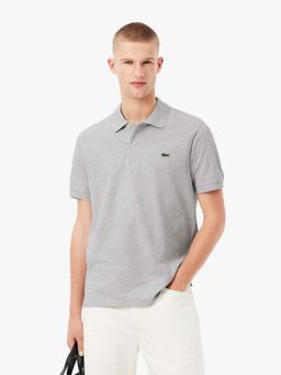 Lacoste - Grey Solid Straight Fit Polo T-Shirt