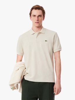 Lacoste - Beige Solid Straight Fit Polo T-Shirt