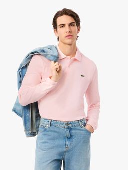 Lacoste - Pink Solid Straight Fit Polo T-Shirt