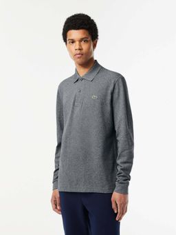 Lacoste - Grey Solid Straight Fit Polo T-Shirt