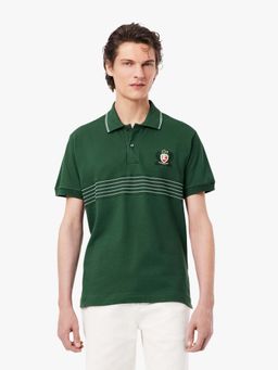 Lacoste - Green Solid Straight Fit Polo T-Shirt