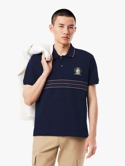 Lacoste - Blue Solid Straight Fit Polo T-Shirt
