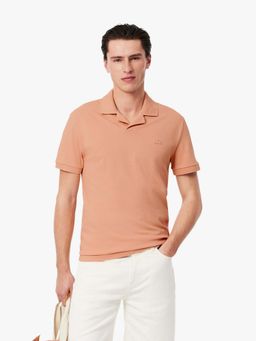 Lacoste - Peach Solid Straight Fit Polo T-Shirt