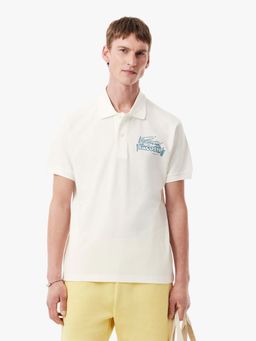 Lacoste - White Solid Straight Fit Polo T-Shirt