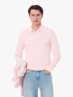 Lacoste - Pink Solid Regular Fit Polo T-Shirt