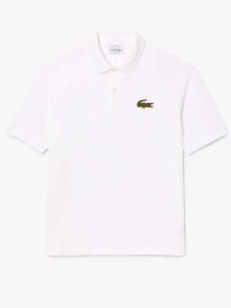 Lacoste - White Solid Loose Fit Polo T-Shirt