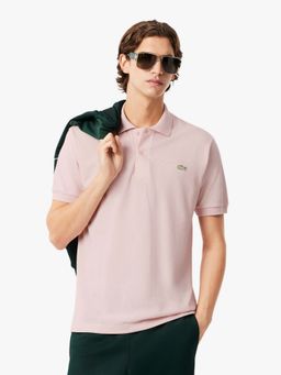 Lacoste - Pink Solid Straight Fit Polo T-Shirt