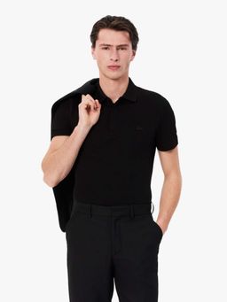 Lacoste - Black Solid Regular Fit Polo T-Shirt