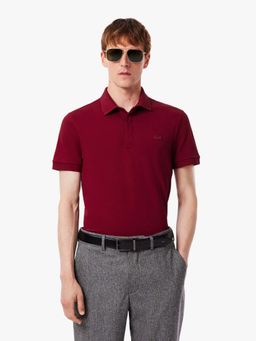 Lacoste - Maroon Solid Regular Fit Polo T-Shirt