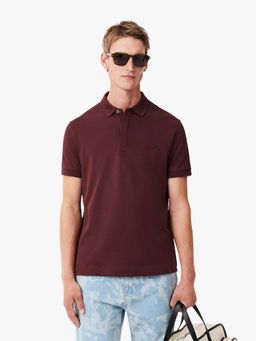 Lacoste - Maroon Solid Regular Fit Polo T-Shirt