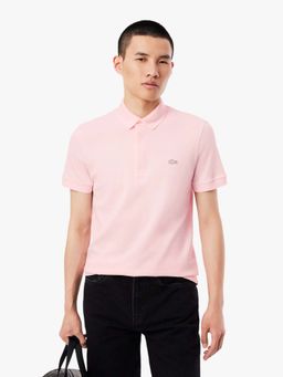 Lacoste - Pink Solid Regular Fit Polo T-Shirt