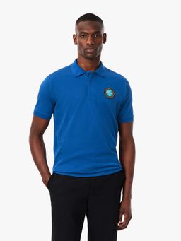 Lacoste - Blue Solid Straight Fit Polo T-Shirt