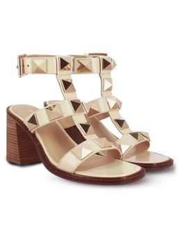 Saint G - Beige Leather Handcrafted Block Heels