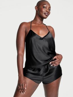 Victoria's Secret - Women Black Solid Top and Shorts (XS)