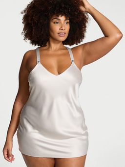 Victoria's Secret - Women White Strappy-Back Slip Nightdress (S)