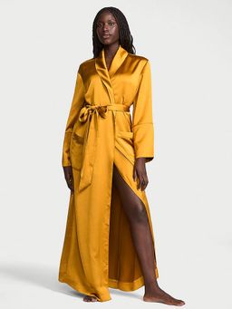 Victoria's Secret - Women Gold Solid Satin Robe