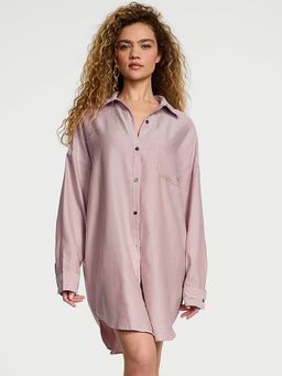 Victoria's Secret - Women Mauve Solid Sleepshirt