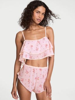Victoria's Secret - Women Pink Floral Top & Shorts