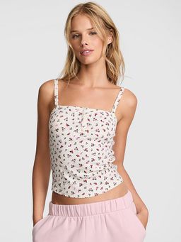 Victoria's Secret - Women White Floral Henley Cami