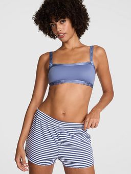 Victoria's Secret - Women Blue Striped Shorts