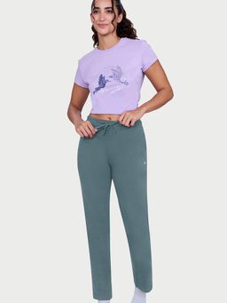 Enamor - Women Green Solid Slim Fit Pyjama