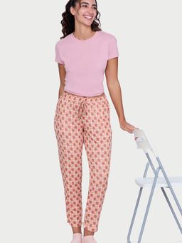 Enamor - Women Brown Printed Relaxed Fit Pyjama