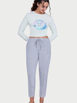 Enamor - Women Grey Solid Relaxed Pyjama