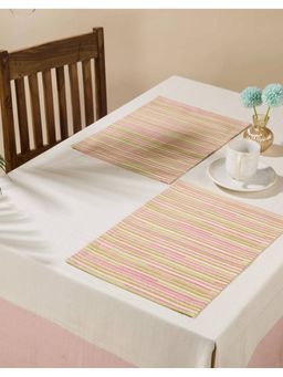 Fabindia - Pink Cotton Printed Bougainvillea Mat Set of 6