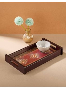 Fabindia - Multi Wooden Nurvi Printed Tray