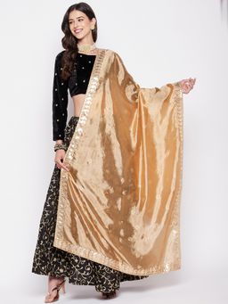 Clora Creation - Beige Gotta Patti Silk Blend Dupatta