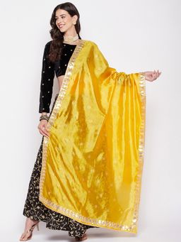 Clora Creation - Yellow Gotta Patti Silk Blend Dupatta