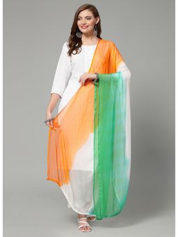 Clora Creation - Tri Colour Dyed Chiffon Dupatta