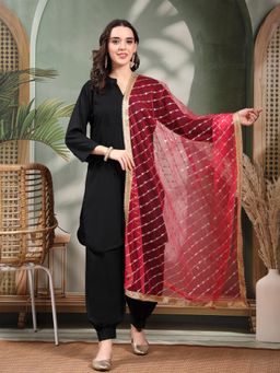Clora Creation - Magenta Embellished Net Dupatta